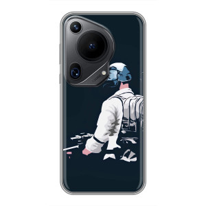 Силиконовый чехол с картинкой "Герой Pubg" на Huawei Pura 70 Ultra – В экиперовке