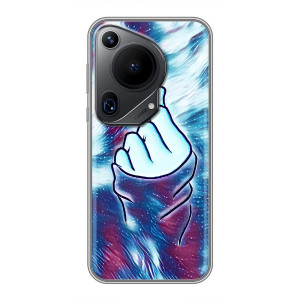Чохол з принтом для Huawei Pura 70 Ultra (AlphaPrint - Знак сердечка)