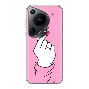 Чохол з принтом для Huawei Pura 70 Ultra (AlphaPrint - Знак сердечка)