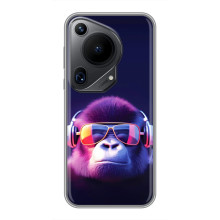 Чехол с Обезьянами Huawei Pura 70 Ultra - (AlphaPrint) (Стильная обезьяна)