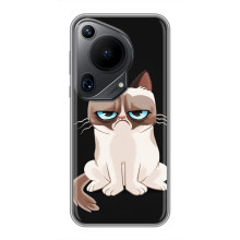 Чохол з принтом для Huawei Pura 70 Ultra (AlphaPrint) Модні коти (Сумний кіт)
