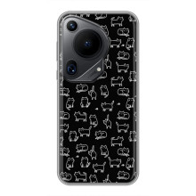Чохол з принтом для Huawei Pura 70 Ultra (AlphaPrint) Модні коти (Маленькі котики)