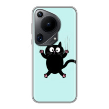 Чохол з принтом для Huawei Pura 70 Ultra (AlphaPrint) Модні коти (Падаючий кіт)