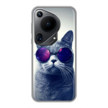 Чохол з принтом для Huawei Pura 70 Ultra (AlphaPrint) Модні коти (Стильний кіт)