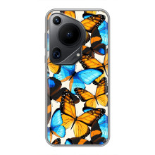 Чехол с принтом для Гуавей Пура 70 ультра - (Прикольные) (AlphaPrint) (Яркие бабочки)