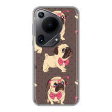Чехол (ТПУ) Милые собачки для Huawei Pura 70 Ultra – Собачки Мопсики