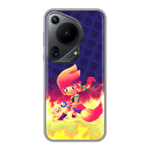 Чехол (ТПУ) с героями Бравл Старс на Huawei Pura 70 Ultra – Пенни в огне