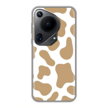 Чохол з принтом корови на Huавеі Пура 70 – Бежевий принт