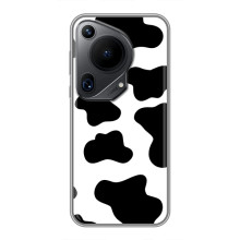 Чохол з принтом корови на Huавеі Пура 70 – Чорний принт