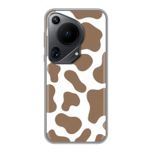 Чохол з принтом корови на Huавеі Пура 70 – Коричневий принт