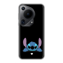 Чехол с принтом Стич на Huawei Pura 70 Ultra (Стич на черном)