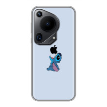 Чехол с принтом Стич на Huawei Pura 70 Ultra (Stitch apple)