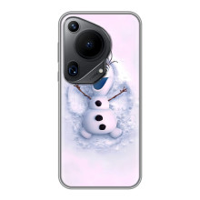 Чехол с зимним принтом для Хuawei Пура 70 Ультра – Снеговик Олов
