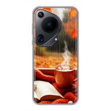 Чохол з унікальним дизайном 'Осінь з кавою' для Huawei Pura 70 Ultra – Кава і дощ