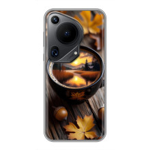Чохол з унікальним дизайном 'Осінь з кавою' для Huawei Pura 70 Ultra – Темна кава