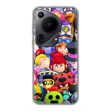 Силиконовый Чехол на Huawei Pura 70 Ultra с картинкой Brawl Stars (Персонажи)