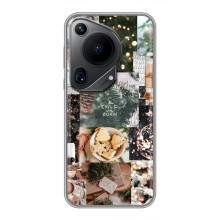 Рождественские, Праздничные Чехлы для Гуавей Пура 70 ультра (Рождественский коллаж)