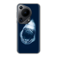 Силіконовий бампер з картинкою звірів для Huawei Pura 70 Ultra (Пащу Акули)