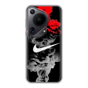 Силиконовый Чехол на Huawei Pura 70 Ultra с картинкой Nike – Nike дым