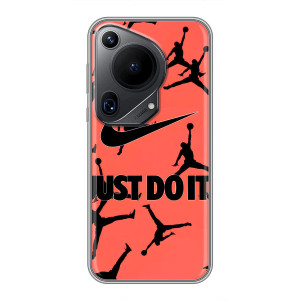 Силиконовый Чехол Nike Air Jordan на Хuawei Пура 70 Ультра – Just Do It
