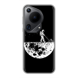 Силиконовый Чехол с принтом "Космонавты" на Huawei Pura 70 Ultra – Космонавт