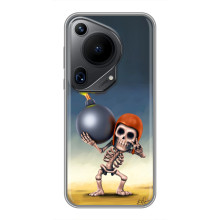 Чехол з героями Клеш Рояль для Huawei Pura 70 Ultra – Скелет с бомбой