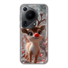 Яркий чехол для Huawei Pura 70 Ultra с Зимними Оленятами