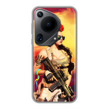ЗСУ Чехлы (TPU) для Huawei Pura 70 Ultra (Женщина солдат)