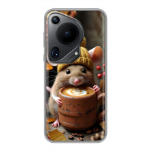 Друкований чохол 'Звірята з кавою' для Huawei Pura 70 Ultra – Мишка з кавою