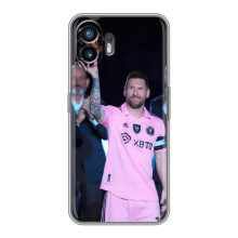 Чехлы Лео Месси в Майами на Huawei Pura 70 (Золотой мяч Месси)