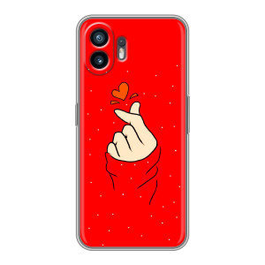 Чехлы (Знак сердечка) на Huawei Pura 70 – Сердце на красном