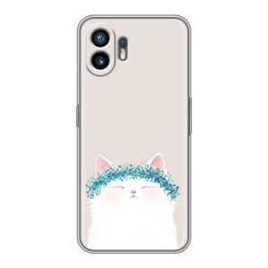 Чехол на тематику: Коты для Huawei Pura 70 – Белый котик