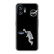Силиконовый бампер с принтом "Наса" на Huawei Pura 70 (Космонавт баскетболист)