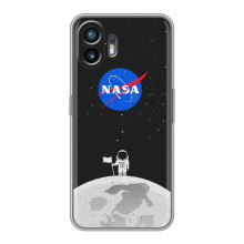 Силиконовый бампер с принтом "Наса" на Huawei Pura 70 (Космонавт NASA)