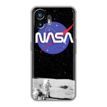 Силиконовый бампер с принтом "Наса" на Huawei Pura 70 (Nasa на луне)