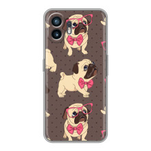 Чехол (ТПУ) Милые собачки для Huawei Pura 70 (Собачки Мопсики)