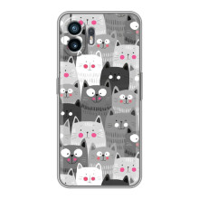 Чехол с милыми котиками на Хuawei Пура 70