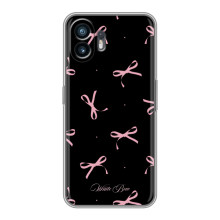 Чохол з бантиками на Хуавей Пура 70 (Банти на чорному)