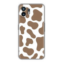 Чохол з принтом корови на Хуавей Пура 70 – Коричневий принт