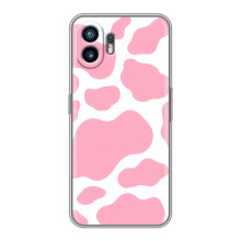 Чохол з принтом корови на Хуавей Пура 70 – Рожевий принт