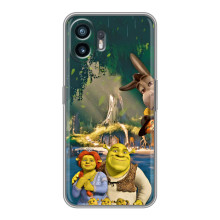 Печатный чехол с принтом Шрек для Huawei Pura 70 – Шрек и Фиона