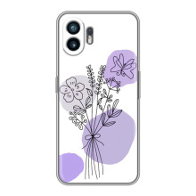 Силиконовый чехол с принтом в цветах на Huawei Pura 70