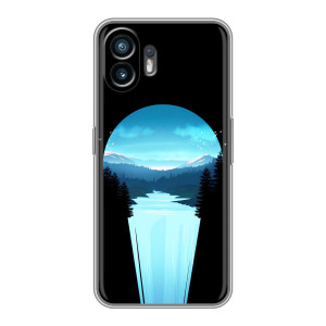 Летний Чехол на Huawei Pura 70 – Синий Водопад
