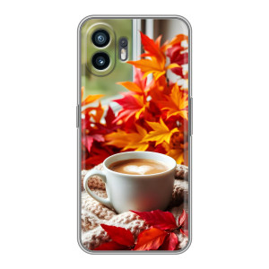 Чехол с уникальным дизайном «Осень с кофе» для Huawei Pura 70