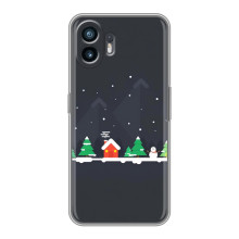 Силиконовый бампер на рождество для Huawei Pura 70 (Город зимний)