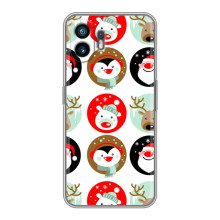 Силиконовый бампер на рождество для Huawei Pura 70 (Рождественский принт)