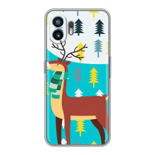 Силиконовый бампер с картинкой животных для Huawei Pura 70 (Олень с шарфом)