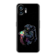 Силиконовый Чехол с принтом "Космонавты" на Huawei Pura 70 – В руках земля