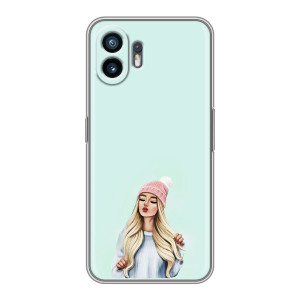 Силиконовый Чехол на Huawei Pura 70 с картинкой Стильных Девушек (В шапке)