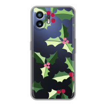 Зимні Чохли для Хуавей Пура 70 - прозорий фон (Різдвяний фон)